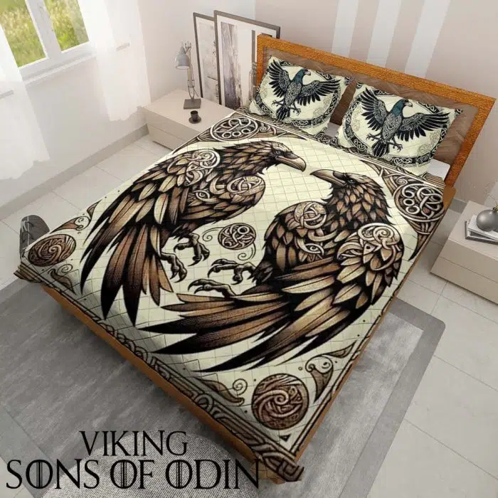 Viking Bedding Set Huginn and Muninn