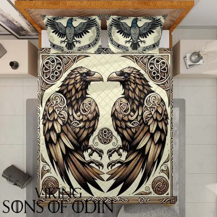 Viking Bedding Set Huginn and Muninn