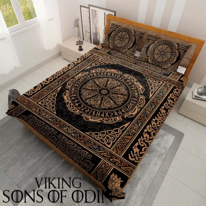 Viking Bedding Set Vegvisir Rune