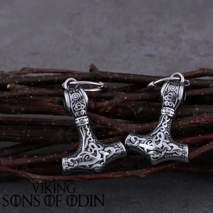 Viking Earrings Mjölnir Thor’s Hammer Norse Jewelry