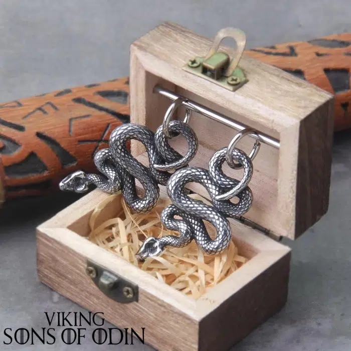 Viking Earrings – Jörmungandr Norse Snake Jewelry