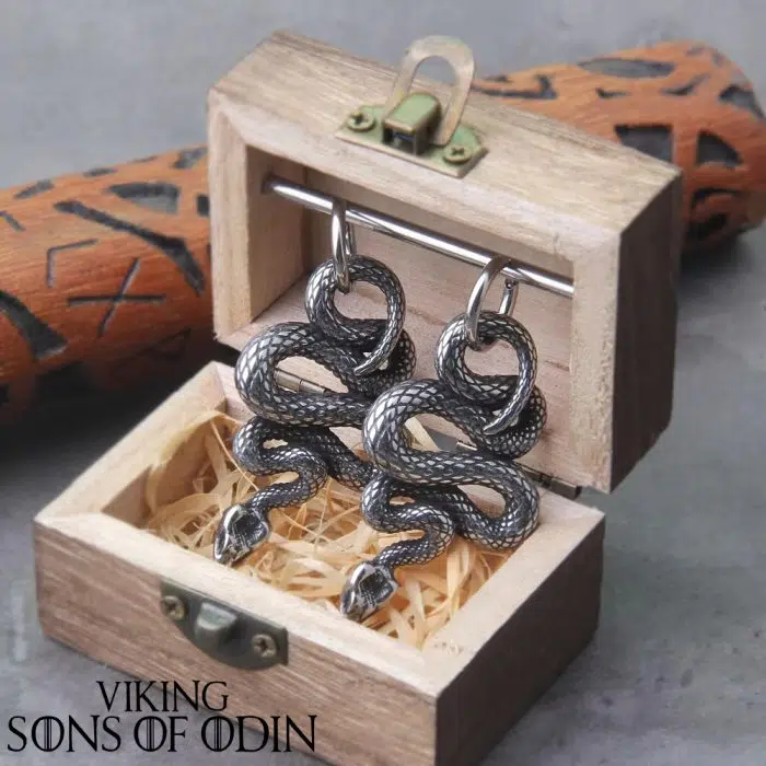 Viking Earrings – Jörmungandr Norse Snake Jewelry