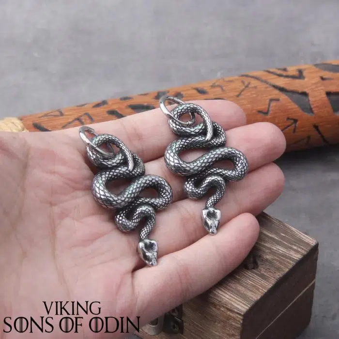 Viking Earrings – Jörmungandr Norse Snake Jewelry