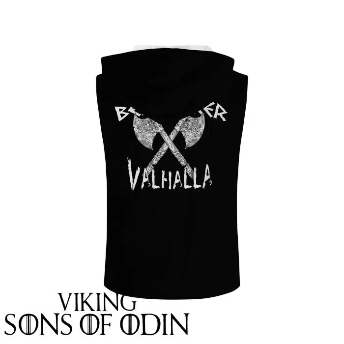 Viking Workout Hooded Tank Top Thor Berserek Valhalla